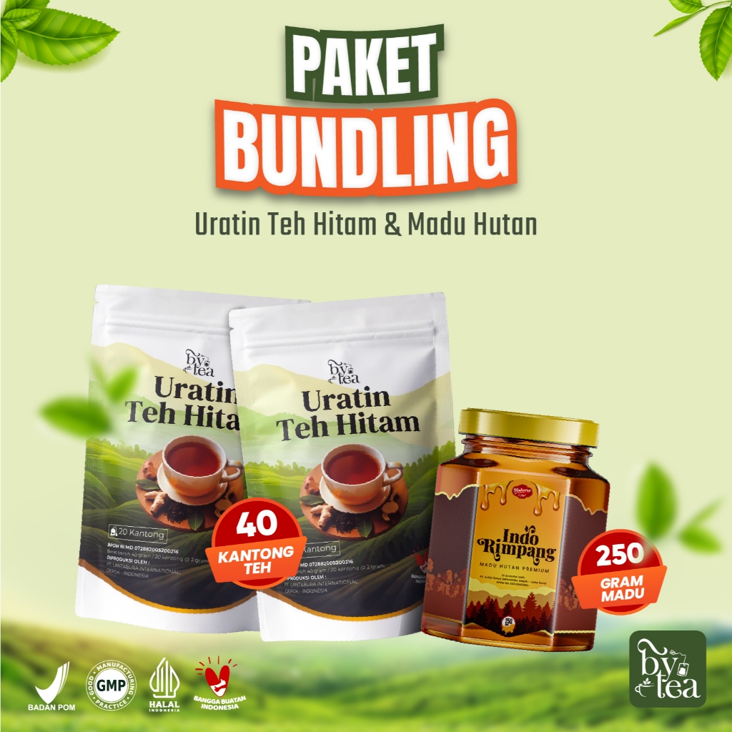 

ByTea Uratin Plus Madu Indo RImpang - Teh Herbal Alami Untuk Meredakan Asam Urat & Linu Pada Sendi