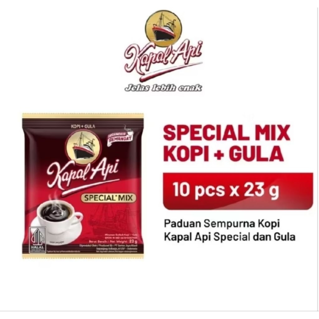 

Kopi kapal api mix 10 x 23gr