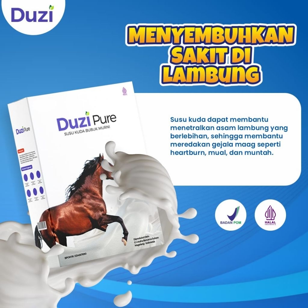 

DuziPure 200gram Susu Kuda bubuk murni kayu manis, jahe,temu lawak, dan daun sereh