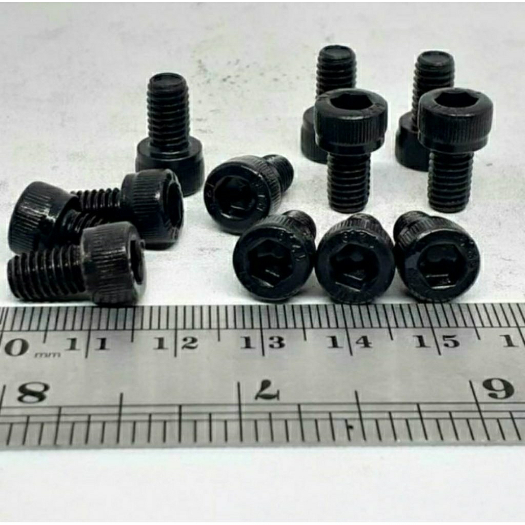 Baut L M6×10 Baut L Baja Hitam