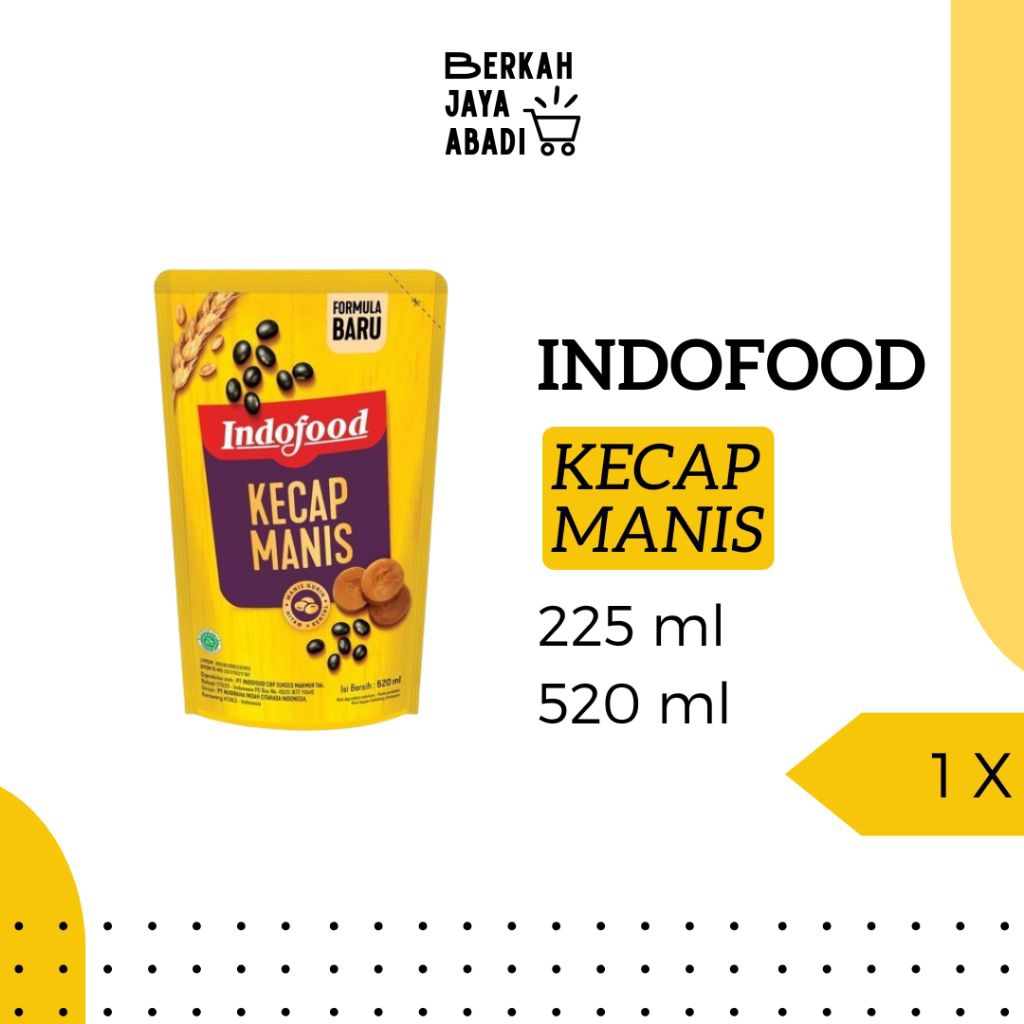 

INDOFOOD Kecap Manis Pouch | 225 ml | 520 ml | Kecap Murah | Grosir