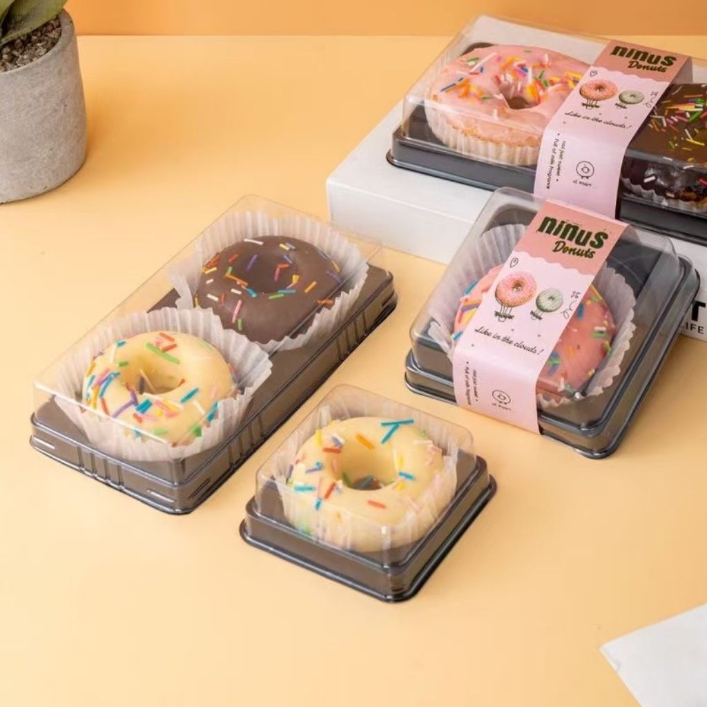 [TRAY MIKA DONAT ISI 2] Mika Puding Cake, Mika Bomboloni, Pie Susu Sekat