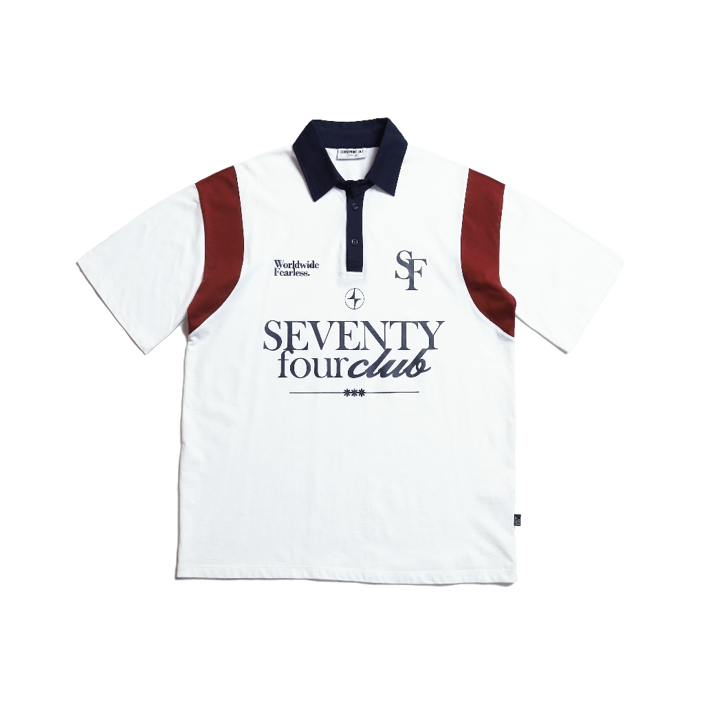 Seventyfour Rugby Polo Shirt Oversized FLUBS Putih