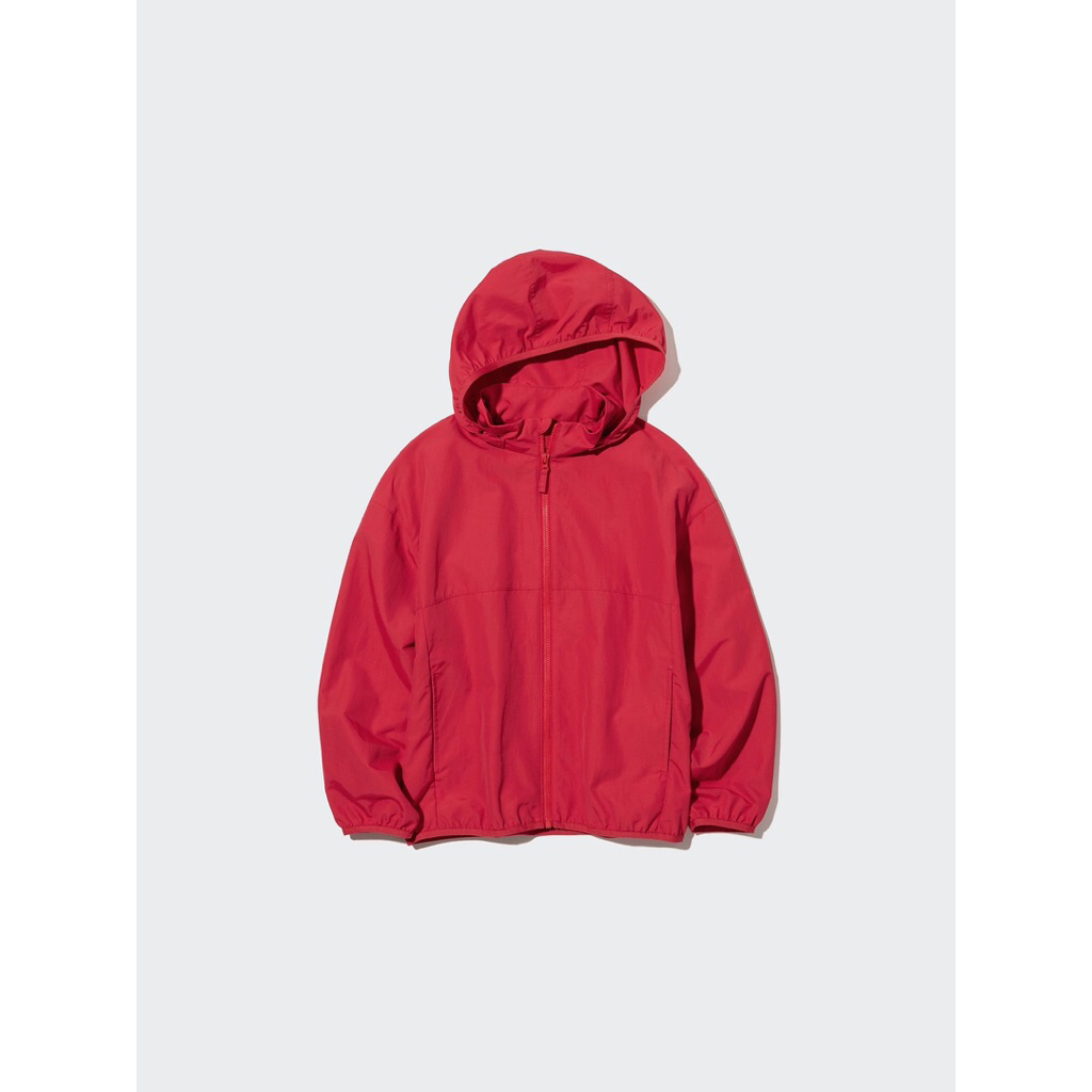 jaket Uniqlo kids pocket able merah