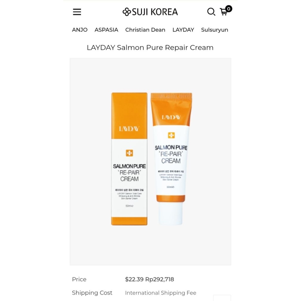 ANJO LAYDAY REPAIR SALMON CREAM 60 ML