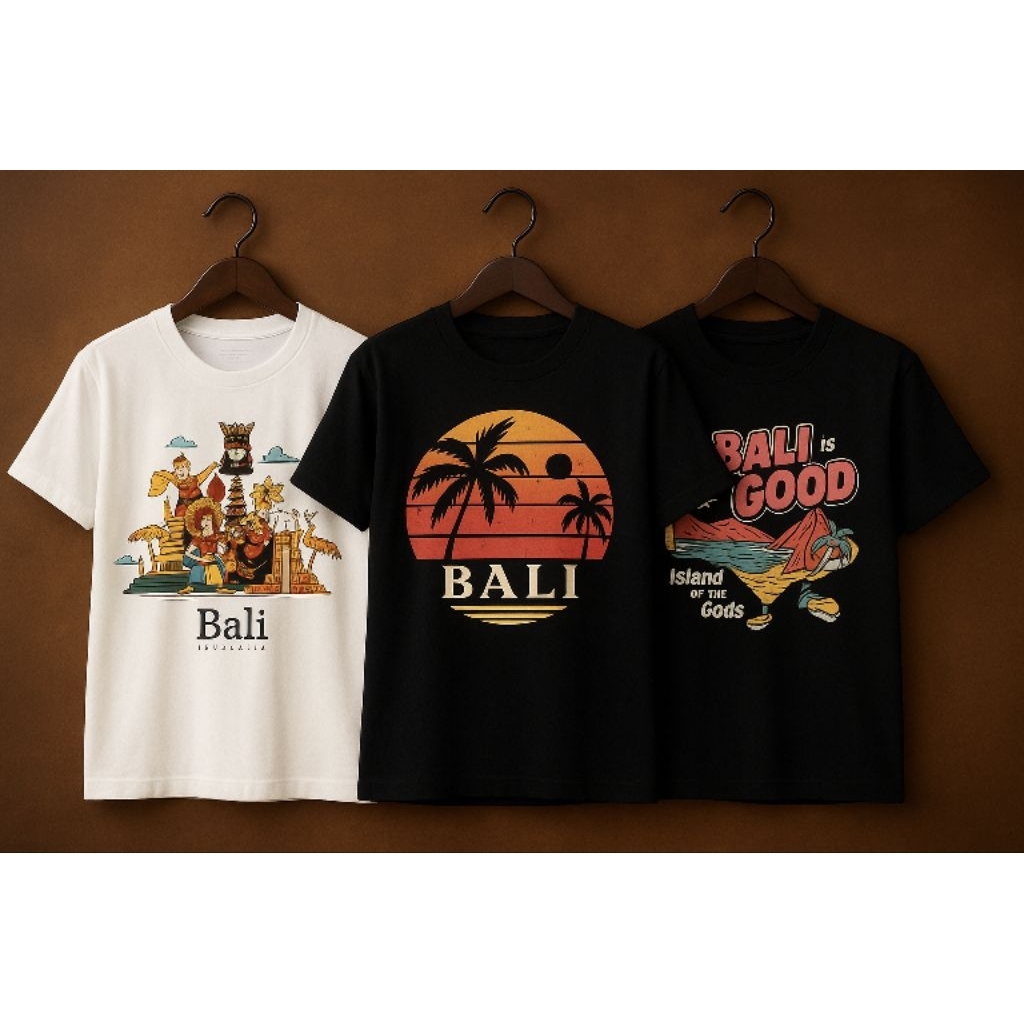 KAOS BALI COTTON COMBED PREMIUM UKURAN S-XXL/ATASAN / KAOS DEWASA ANAK PRIA WANITA