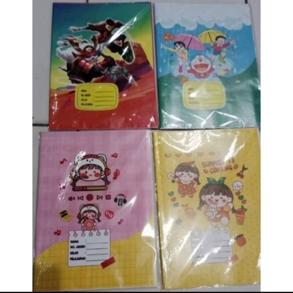 

1 Pack Sampul Buku Tulis Kwarto/Sampul Buku Tulis Kwarto Karakter Lucu/Sampul Batik/Sampul Coklat Murah
