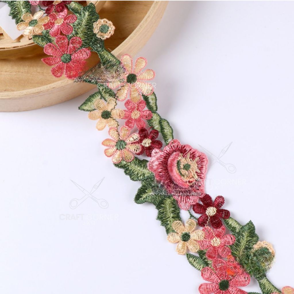 

[YARD] Pita Renda Kain / Lace Ribbon Premium Meteran Bunga