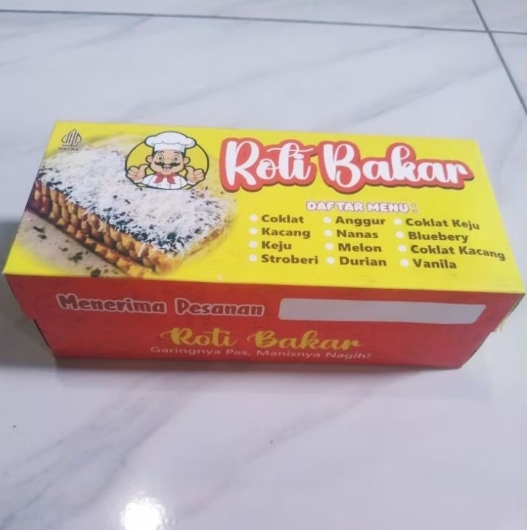 

kotak dus roti bakar laminasi 50 lembar