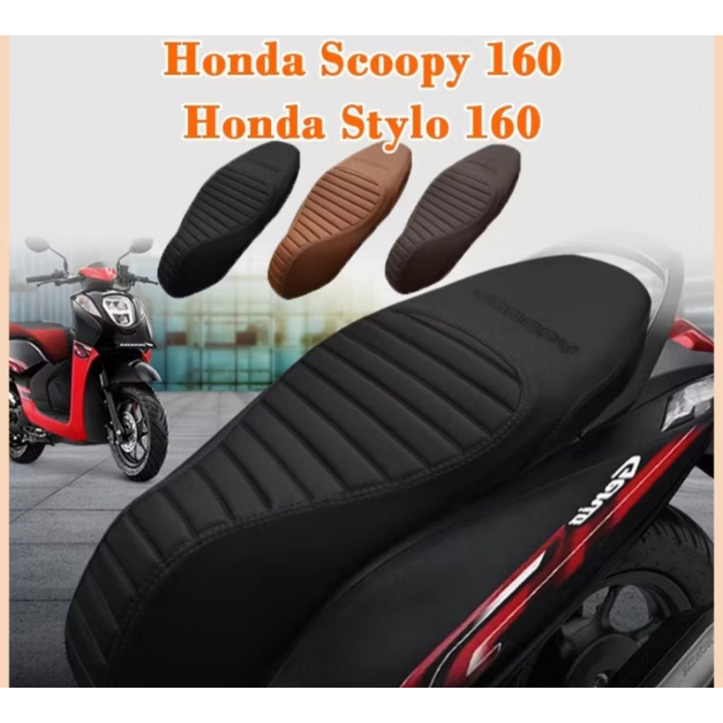 Cover Kulit Jok Motor Stylo 160 Scoopy Tuscany 150 Modif Retro Caferacer