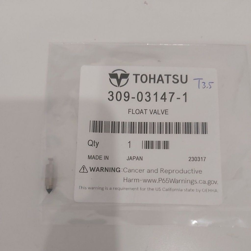 Needle valve / jarum karburator mesin tempel Tohatsu 3.5pk. Asli