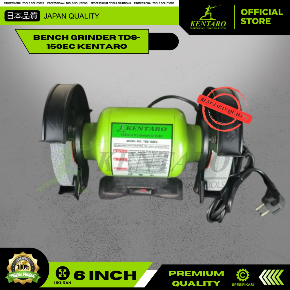 BENCH GRINDER 6 TDS-150EC KENTARO JAPAN QUALITY
