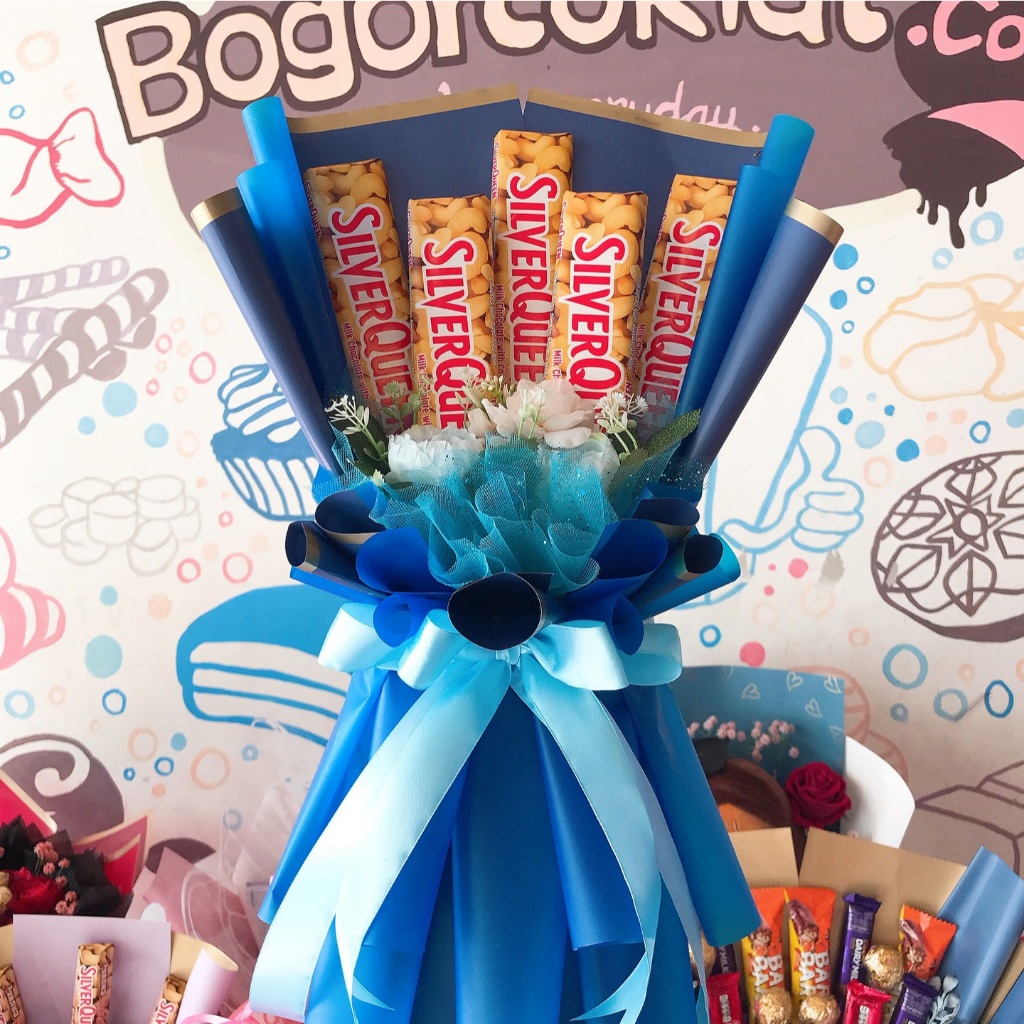

Buket Coklat Silverqueen Blue