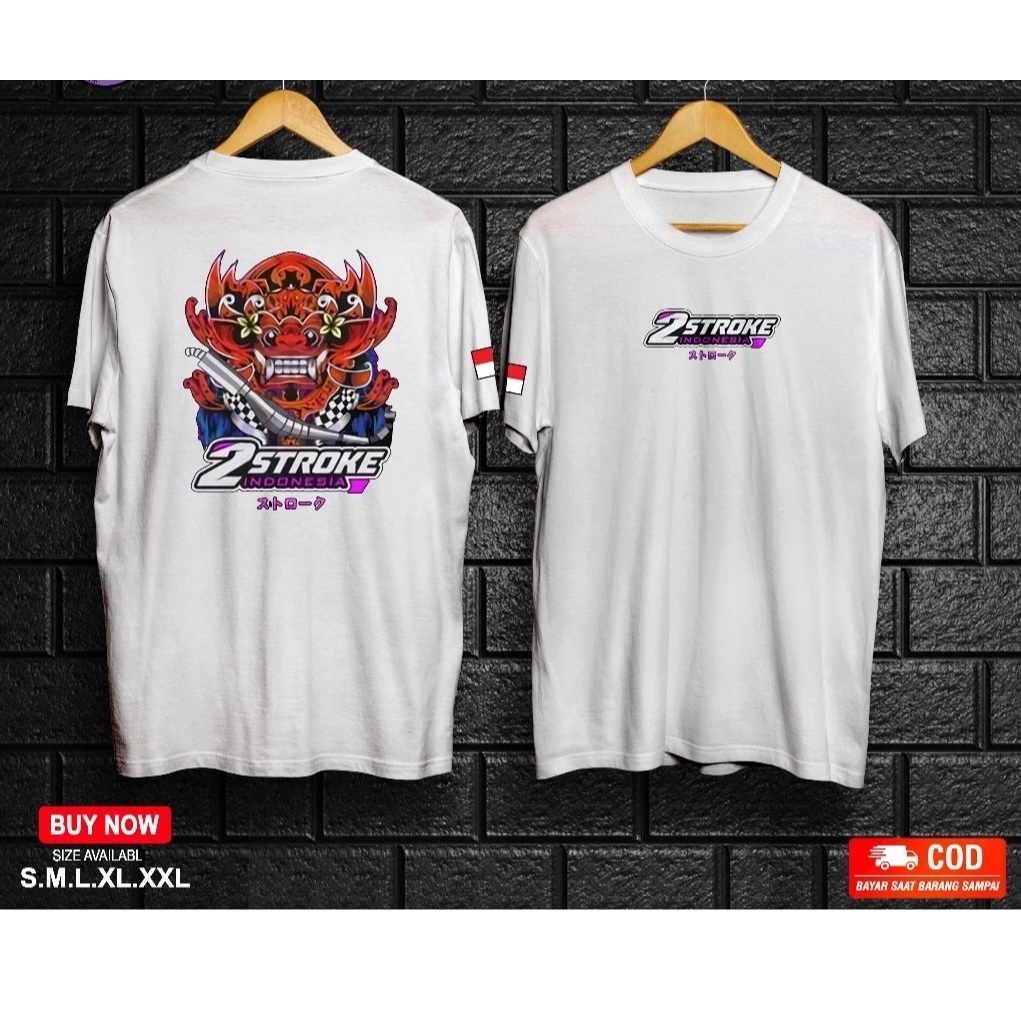 KAOS  2 Stroke Indonesia BARONG  KAOS DISTRO 2 Stroke Indonesia BARONG KAOS PRIA WANITA