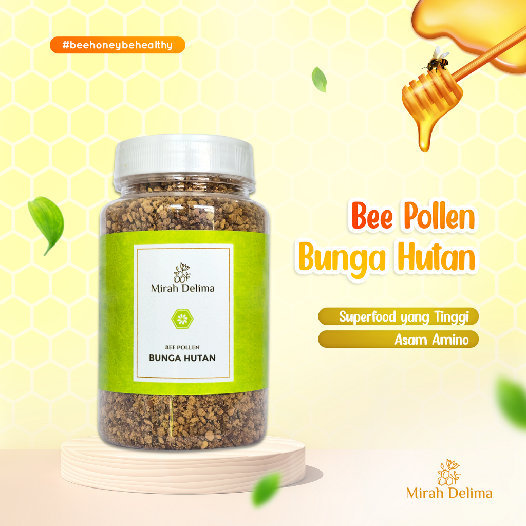 

Raw Bee Pollen - Natures Super Food - Bunga Hutan - 200 gram