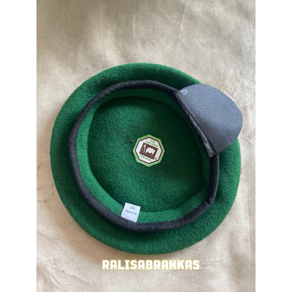 Baret Camel Hijau TNI AD