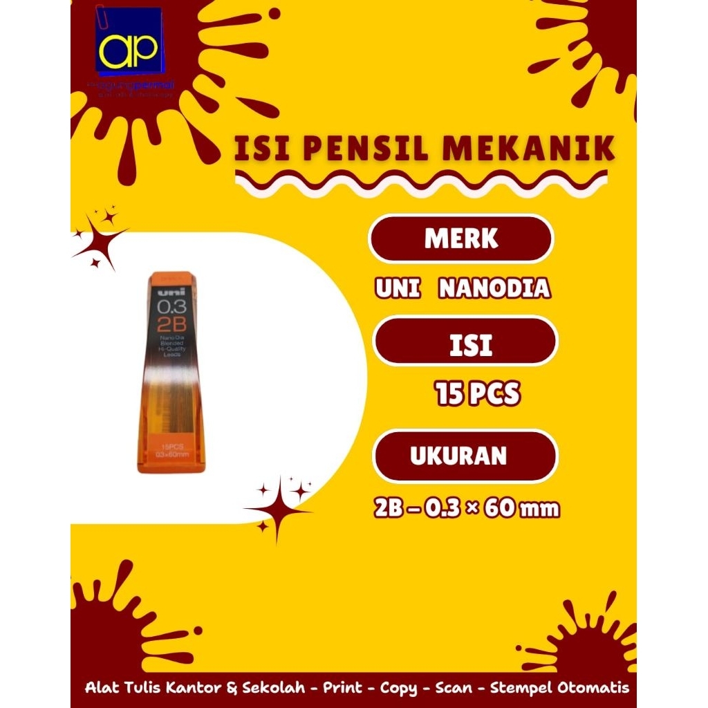 

Isi Pensil Mekanik Uni NanoDia 0.3 2B