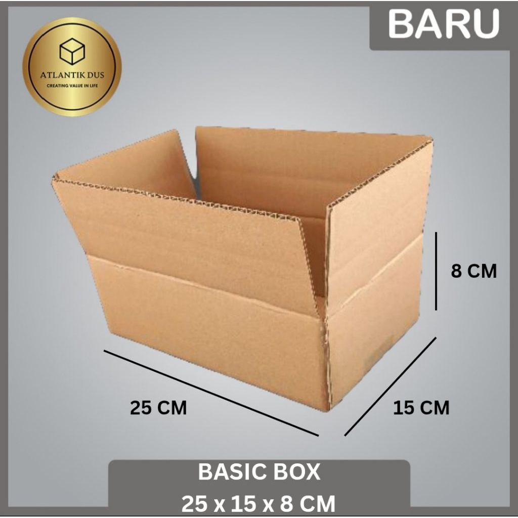 

KARDUS / KARTON BOX POLOS Uk. 25x15x8 CM