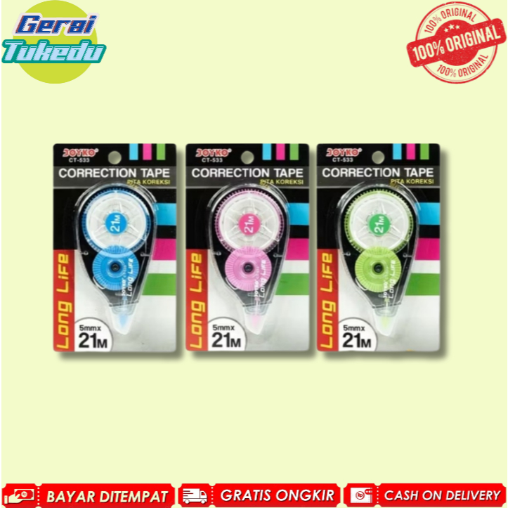 

KODE A | JOYKO CORRECTION TAPE/TIPE-X CT-533