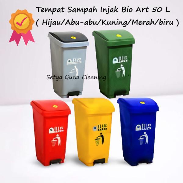 Tempat Sampah Injak Green Leaf 50 Ltr (2150) Merah