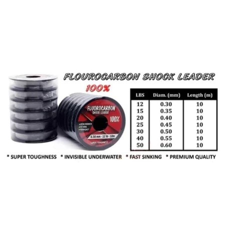 Senar FLUOROCARBON 100% SHOCK LEADER 10m