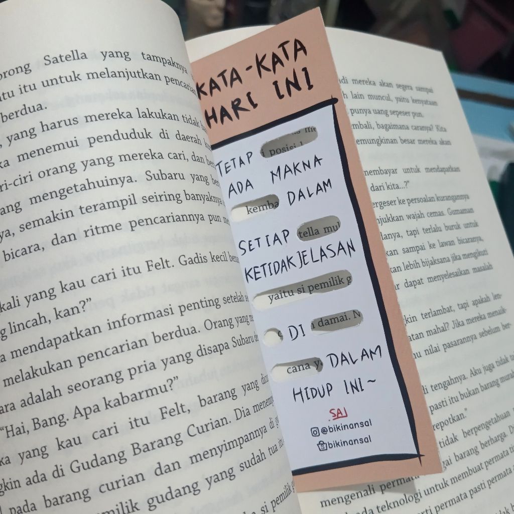 

Pembatas Buku "Kata-Kata Hari Ini