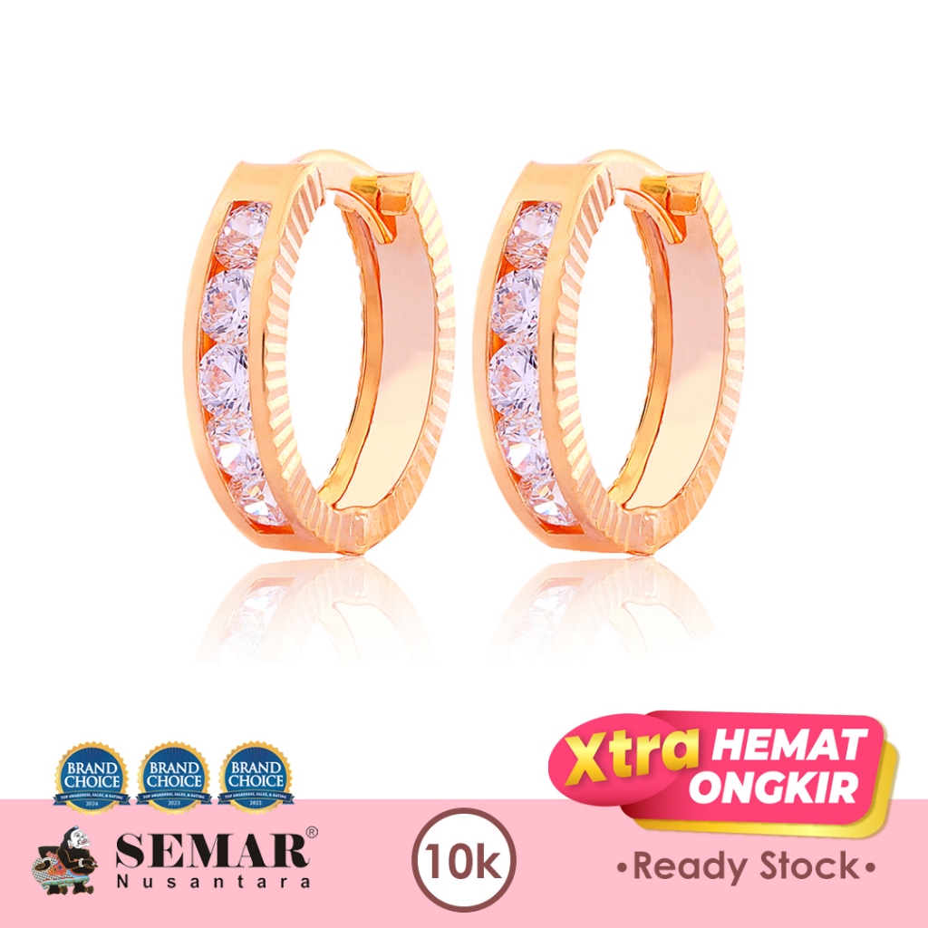 Anting Emas Jepit Listic Glow And Shine Gold 10K Semar Nusantara