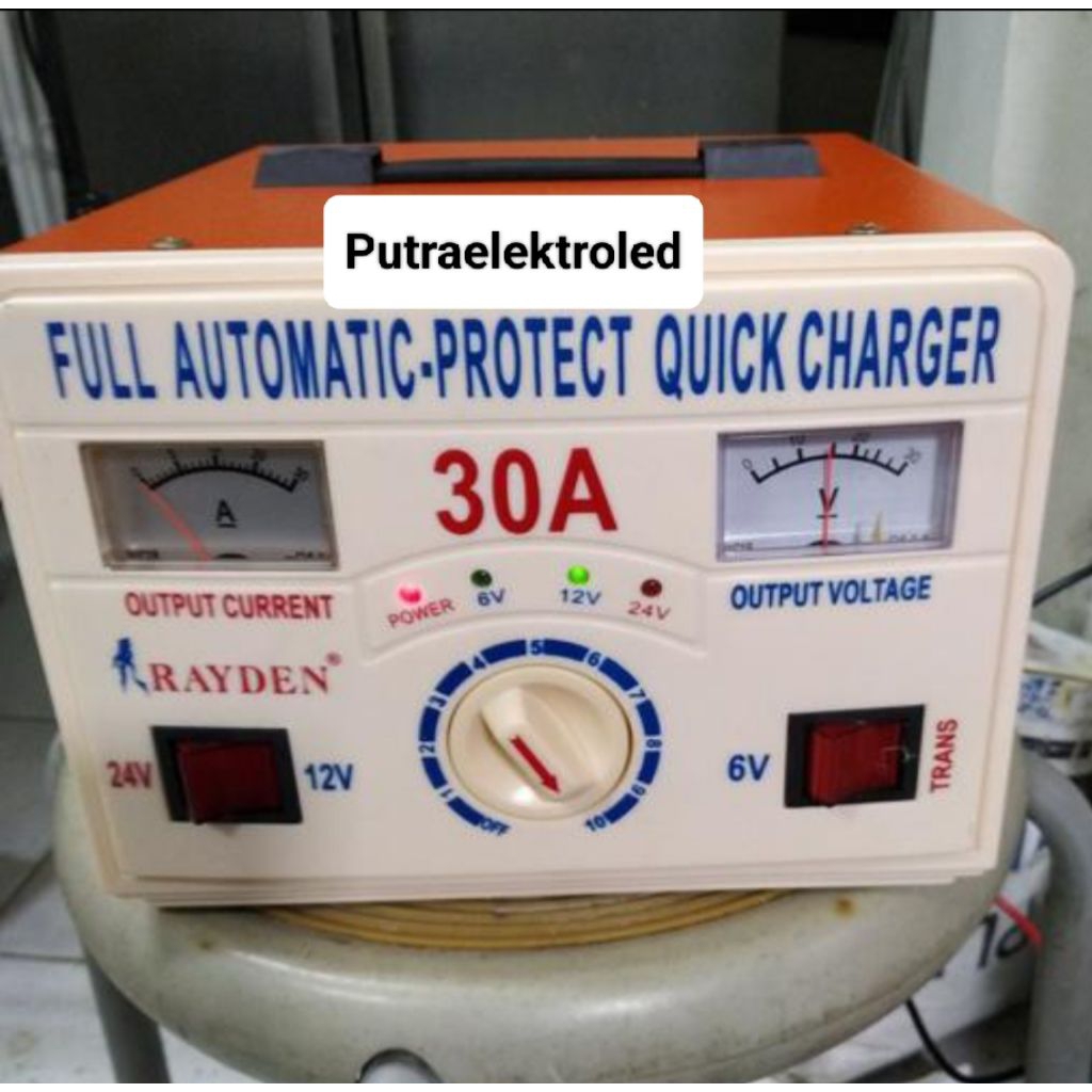 CHARGER AKI 30A DC 6V 12V 24V OTOMATIS STOP AKI FULL / Charger Aki 30 Amper