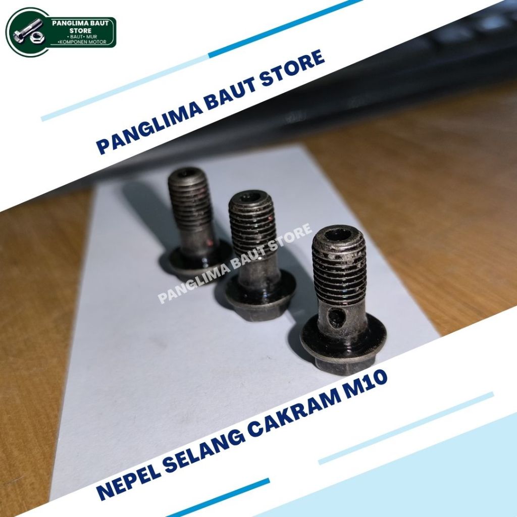 Baut Nepel Selang Cakram M10/ Baut Nepel Banjo