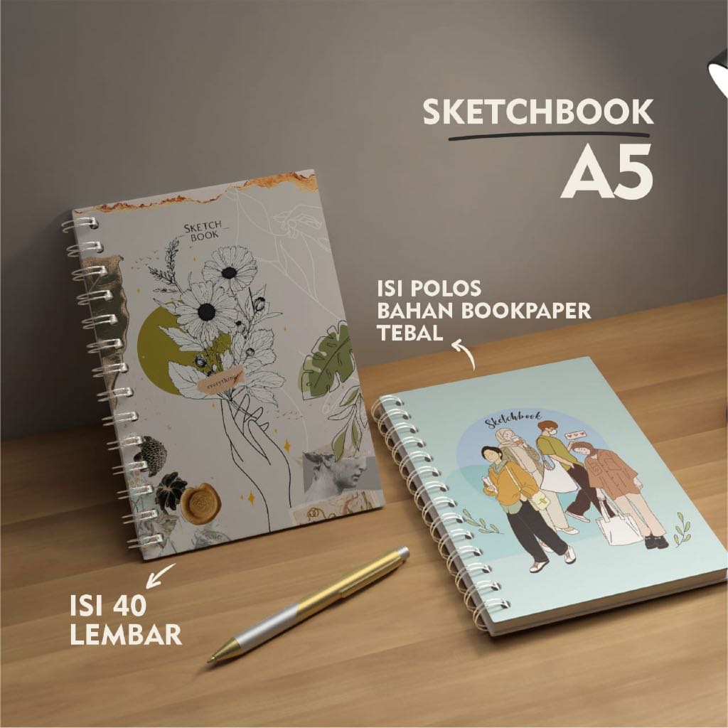 

Sketchbook A5 Aeshtetic | Sketch Book Spiral | Buku Gambar 40 Halaman | Buku Gambar 40 Halaman
