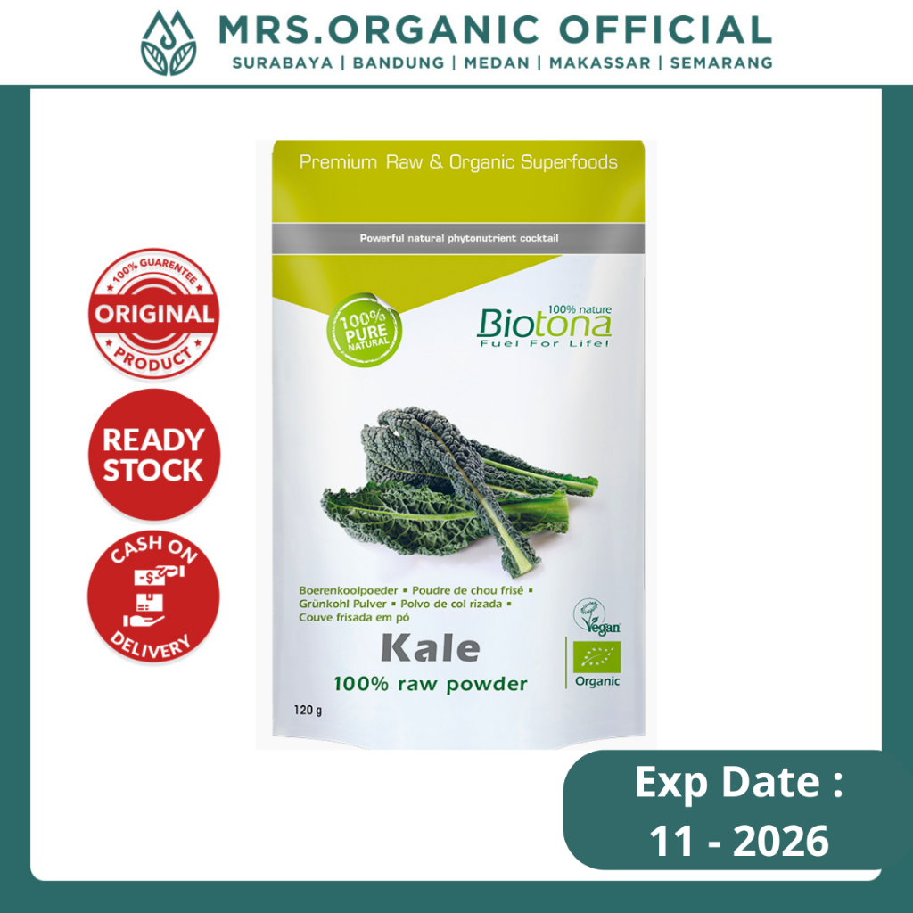 

Biotona Organic Kale powder 120g - sayuran Kale segar bubuk campuran ke minuman