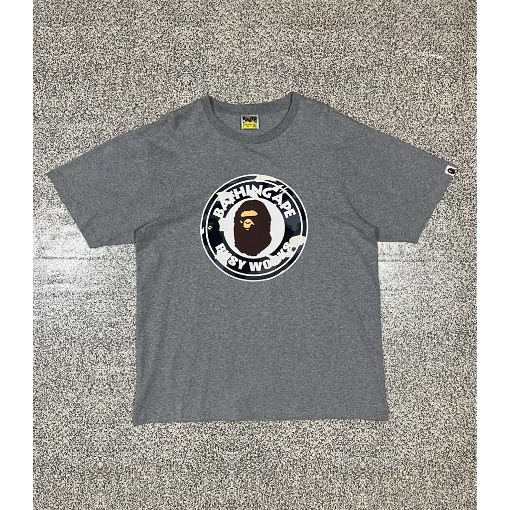 Bape Grey Tee Tshirt Bape Kaos Bape