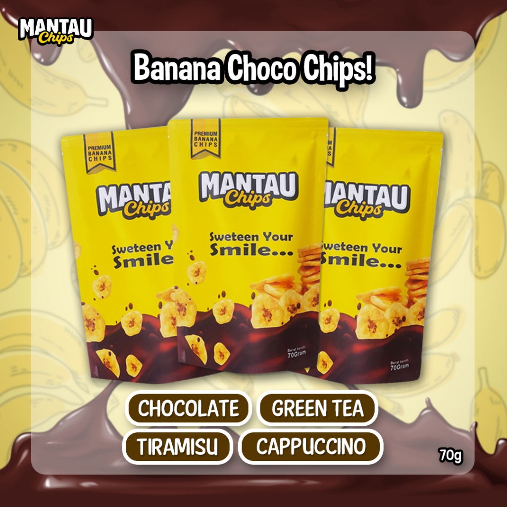 

BANANA CHOCO CHIPS (70gr) - Mantau Chips