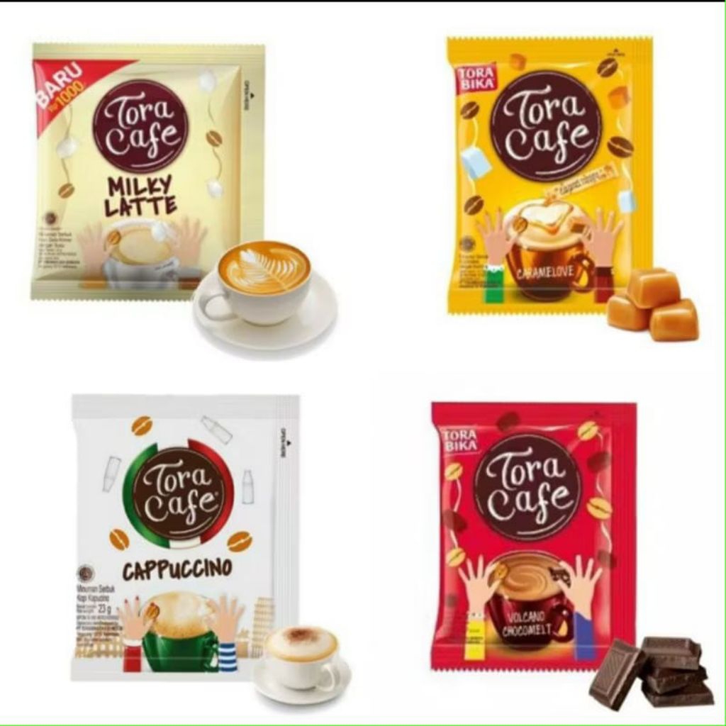 

TORA CAFE 10 SACHET VARIAN CHOCO LATTE CARAMEL LATTE CAPPUCCINO MILKY LATTE