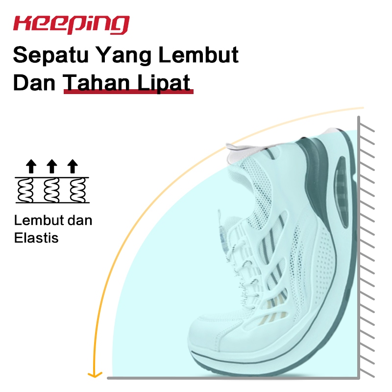 TERBARU Keeping Sepatu Pria Original Sneakers Cowok Putih Sport Sepatu Olahraga Outdoor Casual