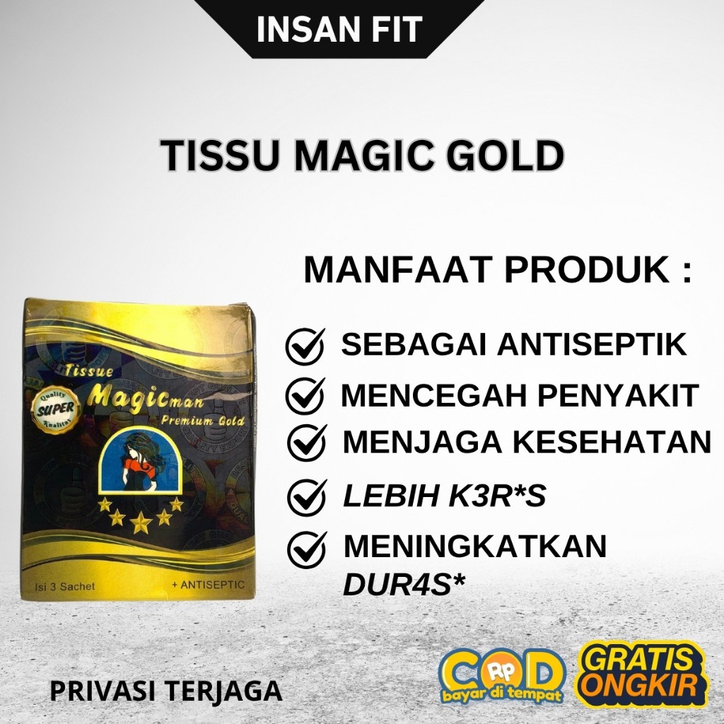 Tissu Magic Gold Tisu Mejik Antiseptic Tahan Lama Kuat Puas Tisu Antiseptik Asli Original