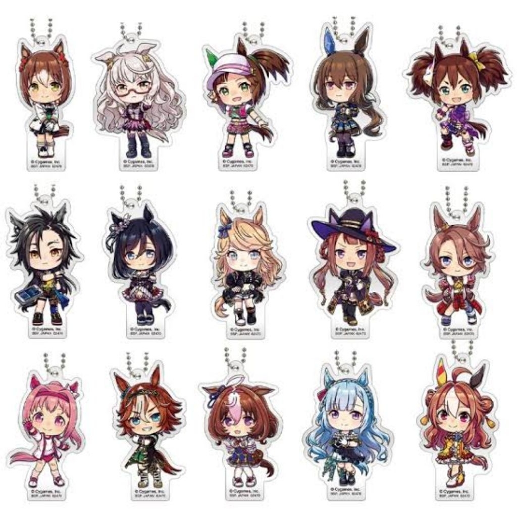 Ichiban Kuji Mini Acrylic Keychain Uma Musume Pretty Derby Air Shakur Haru Urara Mejiro Ardan Eishin