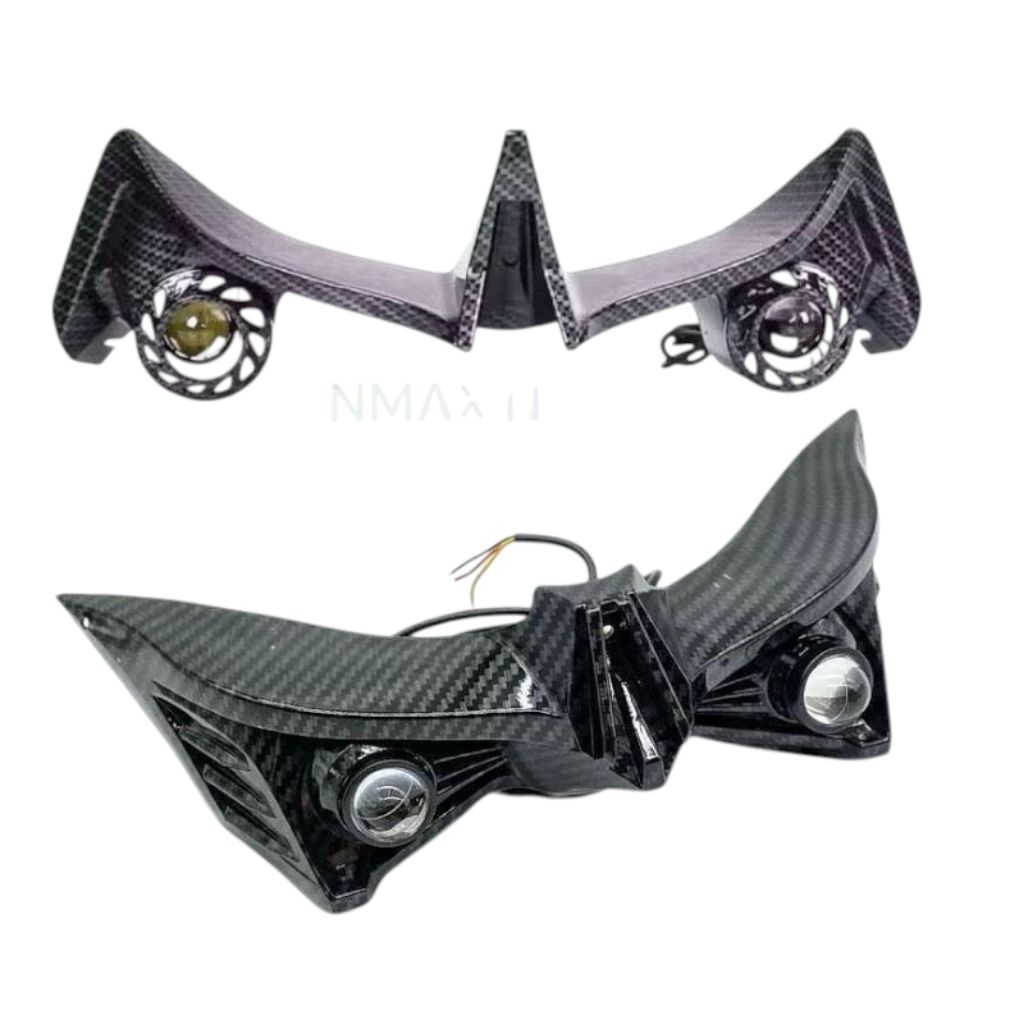 winglet nmax karbon plus lampu tembak winglet lampu nmax winglet karbon nmax new nmax old