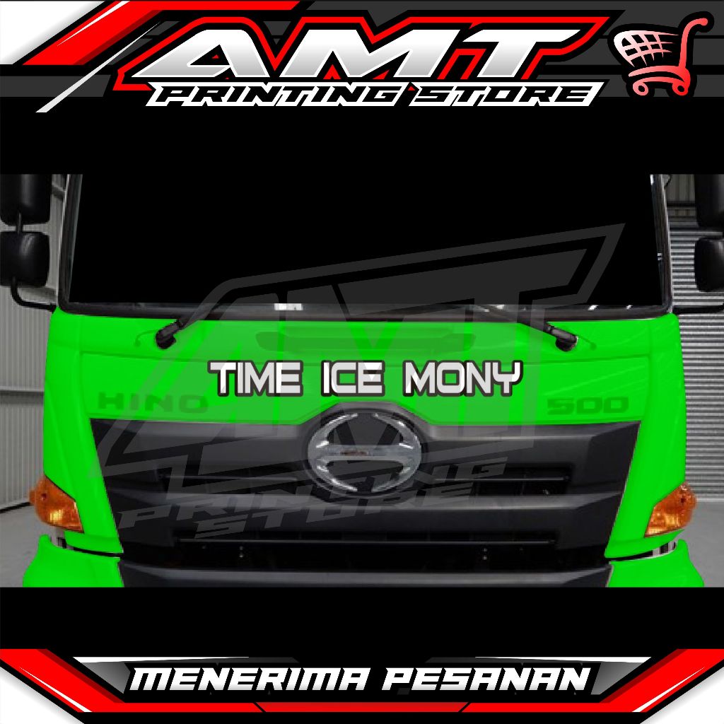 Stiker Cutting - Stiker Kabin Depan Truk Hino 500