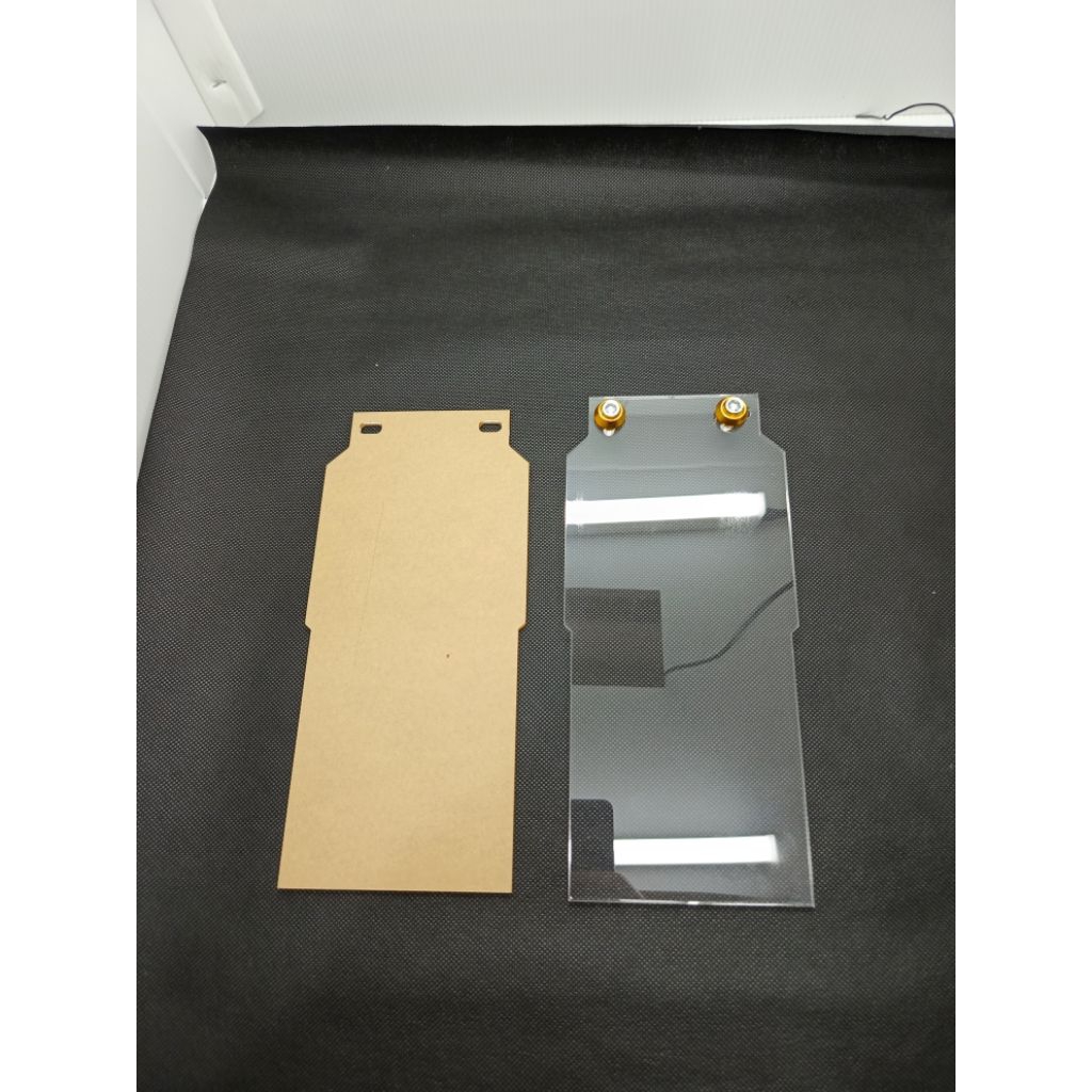 cover Shock variasi akrilik bening 3 Mili belakang klx 150  plus 2 pcs baut L