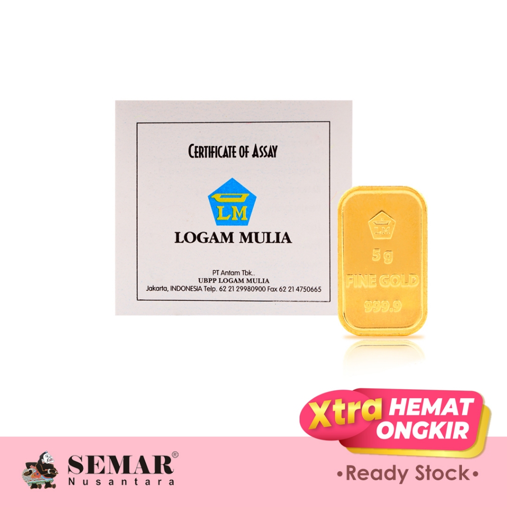 Logam Mulia Antam 5gr Emas Batangan Semar Nusantara