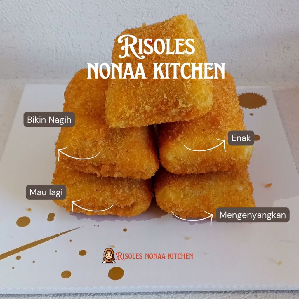 

Risoles Nonaa Kitchen - Goreng Risol Smoked beef Mayo isi 10pcs
