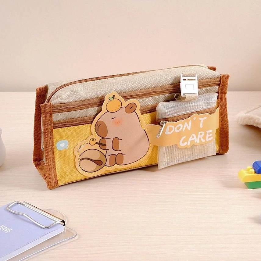 

Tempat Pensil Dengan Extra Pouch Capybara - Cokelat Pouch Pensil Pulpen Pencil Case Tempat Alat Tulis Peralatan Tulis Kids