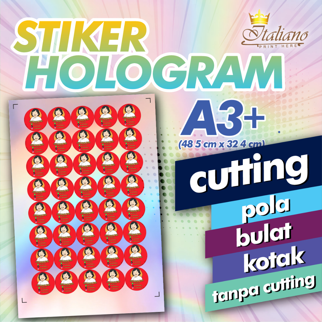 

Sticker cutting Hologram A3+