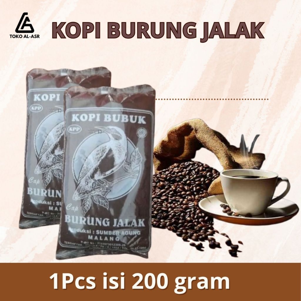 

Kopi Bubuk Jalak, 1pcs isi 200gram, murah meriah