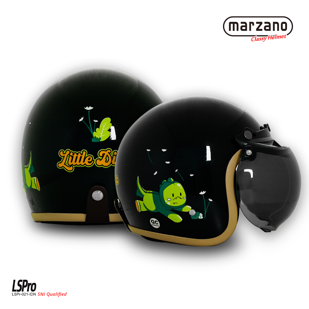 Marzano Helm Anak Retro Bogo Kids Series Little Dino
