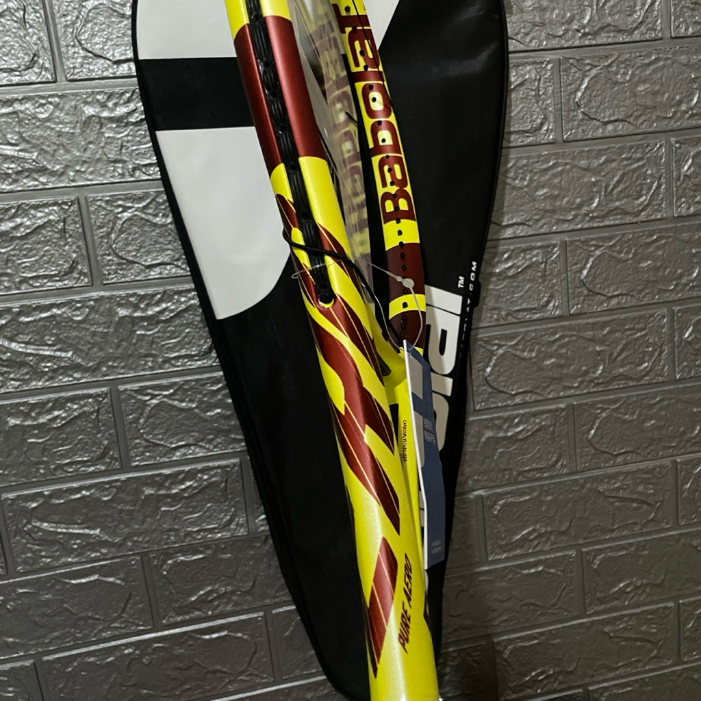 New Raket Tenis Lapangan Premium +Senar Dunlop S-Gut + Tas