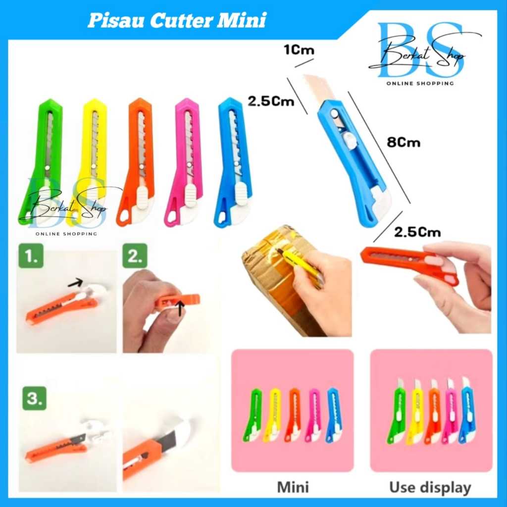 

Pisau Cutter Mini / Pisau Cutter Kecil Silet Tajam Pemotong Praktis
