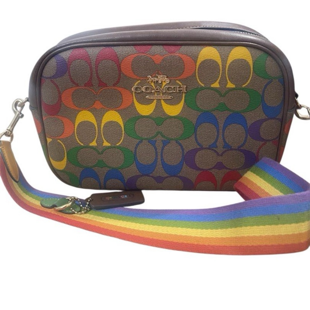 tas coach camera bag rainbow