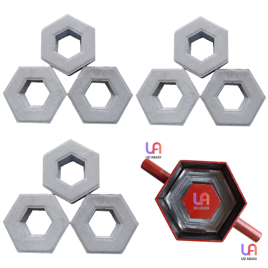 CETAKAN PAVING SEGI ENAM MOTIF LUBANG // MOTIF LUBANG RUMPUT // CETAKAN PAVING RUMPUT MOTIF SEGI 6